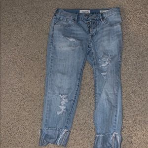 Pacsun cropped ripped jeans